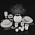 Elegant Dining Tableware Set 3D model small image 3