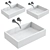 Minimalist Cube Stone Basins 3D model small image 1