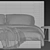 Sullivan Fabric Platform Bed 3D model small image 7