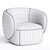 Stylish SWELL Armchair Design 3D model small image 3