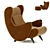 Luxury Cadillac Armchair with Pouf 3D model small image 17