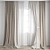 Polygonal Curtain Model with Textures 3D model small image 1