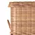 Rattan Woven Laundry Basket 3D model small image 2