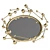 Luxury Italian Gold Leaf Mirror 3D model small image 3