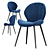 Plush Mika Kitchen Chair 3D model small image 2