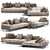 Meridiani Timothy Sofa: Spacious Elegance 3D model small image 1