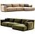 Modern UV-Mapped Seoul Corner Sofa 3D model small image 1