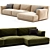 Modern UV-Mapped Seoul Corner Sofa 3D model small image 3