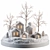 Festive Snowy Miniature Christmas Decor 3D model small image 1