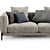 Modern Flexform Romeo 2-Seater Sofa 3D model small image 3