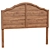  Vintage Ash Wood Headboard 3D model small image 1