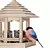 Wooden Bird Feeder with Kalina 3D model small image 3