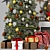 Festive Christmas Tree Fireplace 3D 3D model small image 3