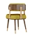 Sleek CRICKET Dining Chair 3D model small image 3