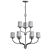 Windom Satin Brass Chandelier Model 3D model small image 2