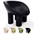 Sleek Roly-Poly Fiberglass Armchair 3D model small image 1