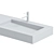 Sleek Slope Wall Hung Basin 3D model small image 2