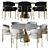 Elegant 3D Meridiani Dining Set 3D model small image 3