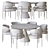 Elegant 3D Meridiani Dining Set 3D model small image 4