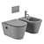 Art&Max Zoe Wall-Hung Toilet 3D model small image 3