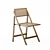 Zara Home RATTAN Hybrid Folding Chair 3D model small image 2