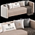 Elegant 3D Rose Sofa Set 3D model small image 4