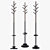 Modern Entryway Coat Rack Stand 3D model small image 2