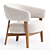 Sleek Modern Juno Chair 3D model small image 2