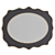 Elegant Oval Beveled Black Mirror 3D model small image 1
