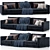 Modern Poliform Bristol Sofas Set 3D model small image 1