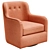 Spice Orange Mid-Back Armchair 3D model small image 1