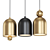 Brass Matte LED Pendant Light 3D model small image 1