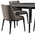 Round Modern Furniture Set: Chair & Table 3D model small image 3