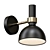 Modern Wall Sconce Black/Brushed Brass 3D model small image 1