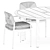 Outdoor Dining Set: Yoko and Tibbo 3D model small image 5