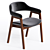 Modern Upholstered Dining Armchair 3D model small image 2