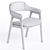 Modern Upholstered Dining Armchair 3D model small image 3