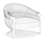 Elegant Grace Armchair with Dual Finish 3D model small image 6