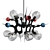 Vibrant Bang Multi-Color Chandelier 3D model small image 1