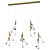 Branches Gold Chandelier Cylinder Ocean 3D model small image 1