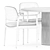 Modern Dining Chair & Table Set 3D model small image 5