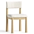 Sleek Modern Dining Chair 3D model small image 1