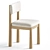 Sleek Modern Dining Chair 3D model small image 2