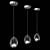 Glass Droplet Pendant Light 3D model small image 2