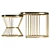 Luxury Black Gold Coffee Nesting Tables 3D model small image 2