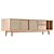  Natural Wood Media Console 79 3D model small image 4
