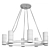Frosted Glass Chandelier 8-Light Fixture 3D model small image 2