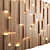 Illuminated 3D Pine Wall Panel 3D model small image 3