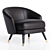 Elegant Cecile Armchair Design 3D model small image 1