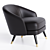 Elegant Cecile Armchair Design 3D model small image 2